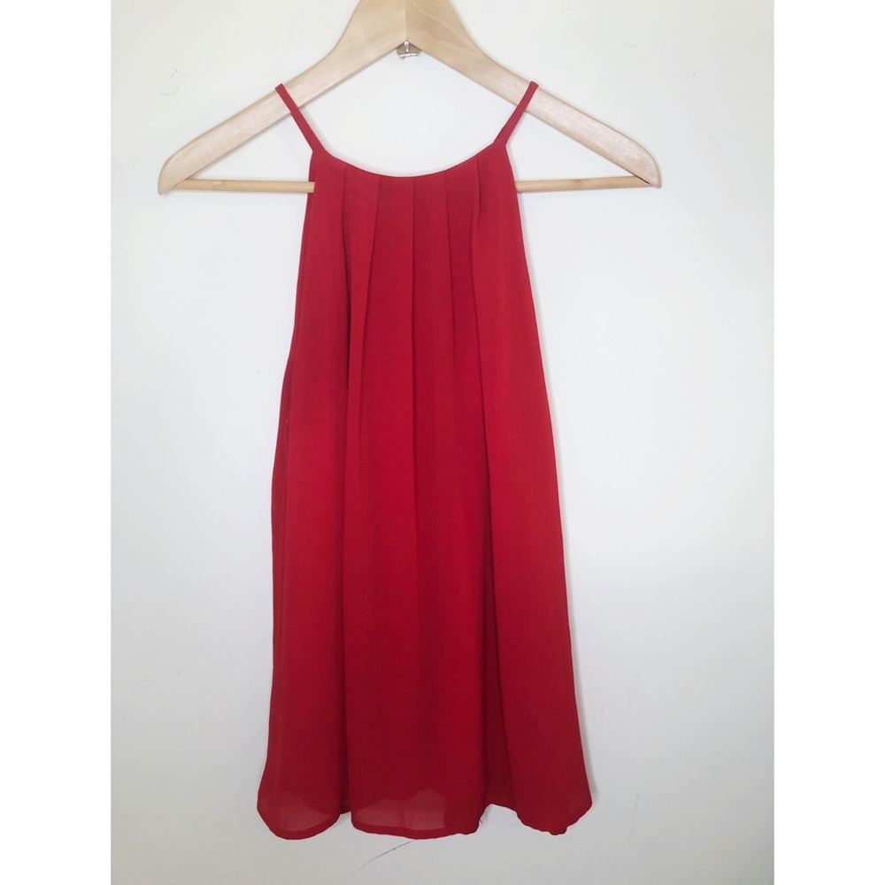 Francesca’s Red Swing Blouse
